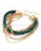 Multi Layer Metal Chain Braided Rope Bracelet